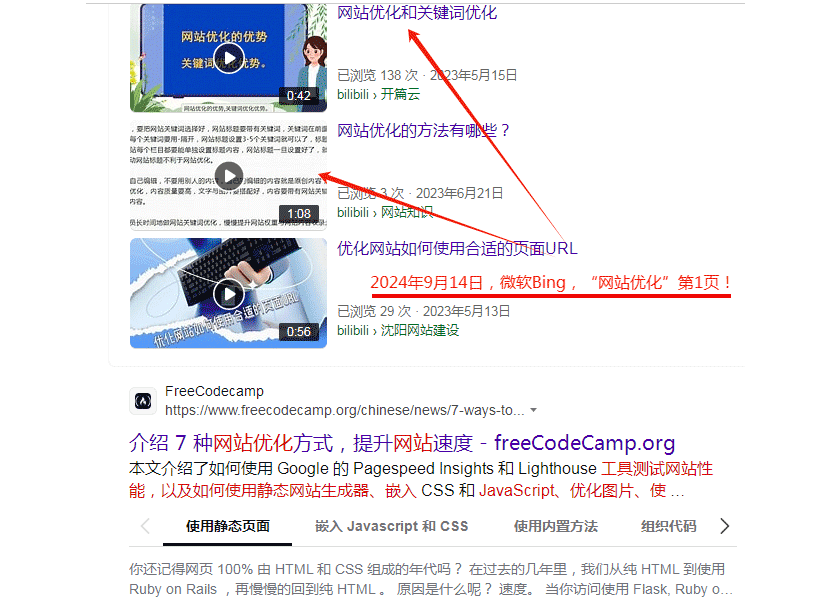 網(wǎng)站優(yōu)化排名微軟Bing第一頁2條信息