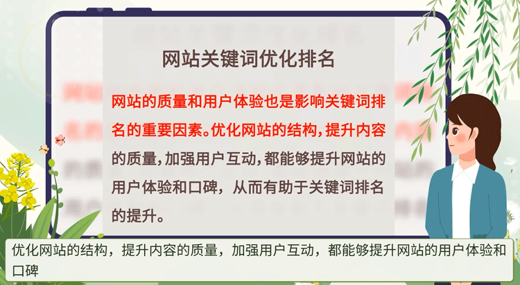 網(wǎng)站的質(zhì)量和用戶體驗也是影響關(guān)鍵詞排名的重要因素