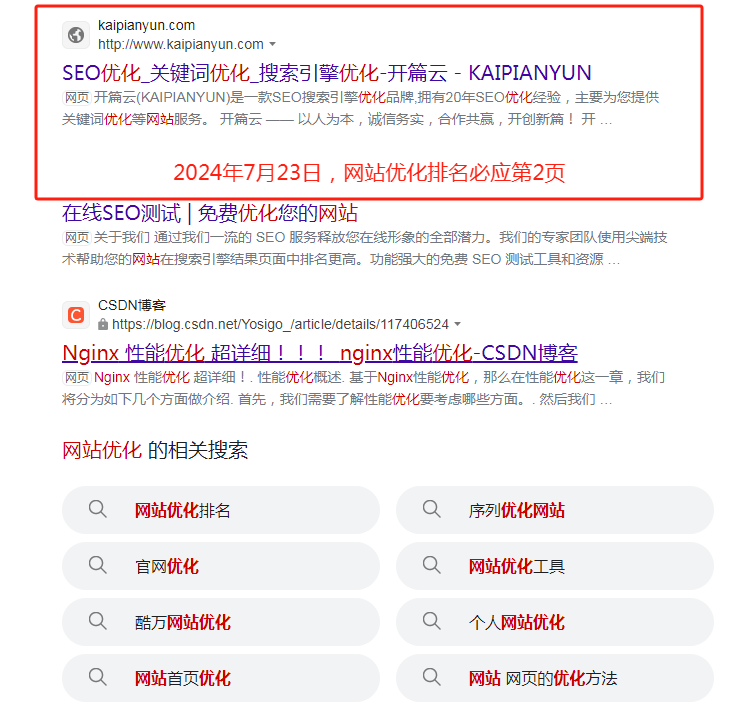 網站優化必應第2頁