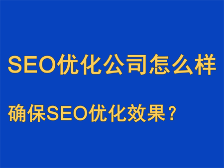 SEO優化公司怎么樣確保SEO優化效果？